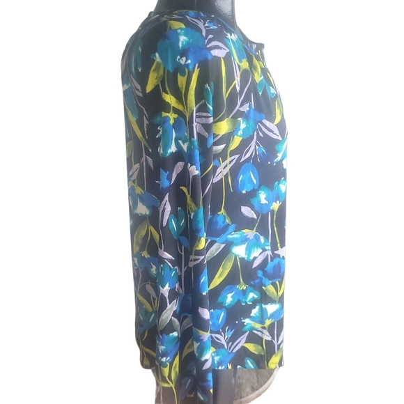 The Limited Colorful Floral Print Long Sleeve Blouse M - Picture 4 of 7